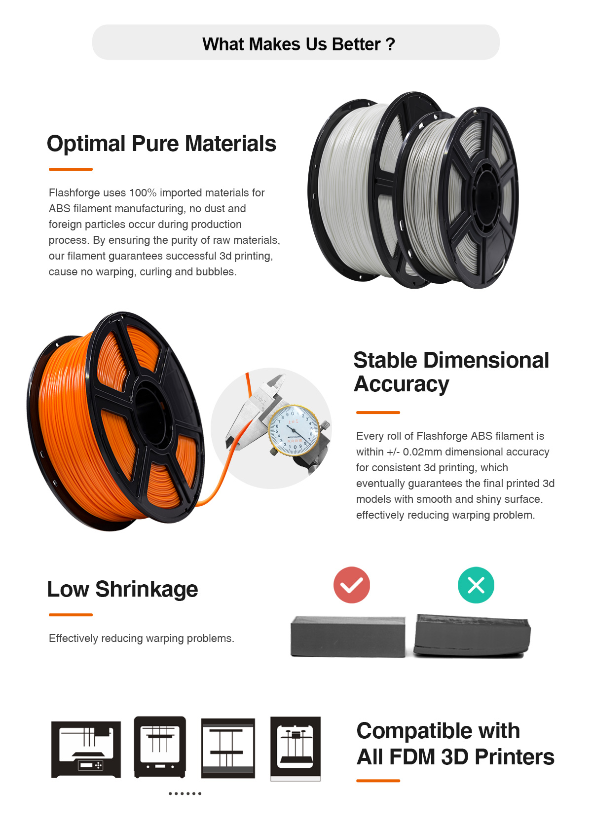 Pourquoi le filament d'impression 3D Flashforge ABS ?  |  Flashforgeshop