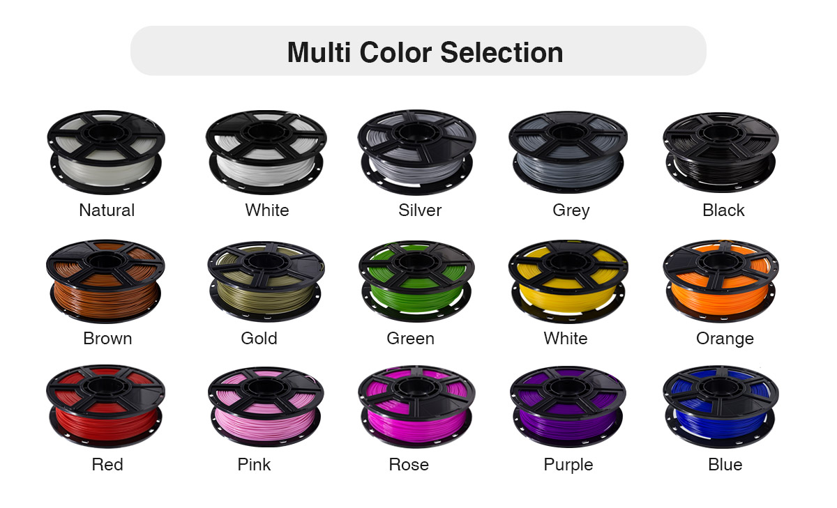 Вибір кількох кольорів Flashforge PLA для 3D -друку нитками |  Flashforgeshop
