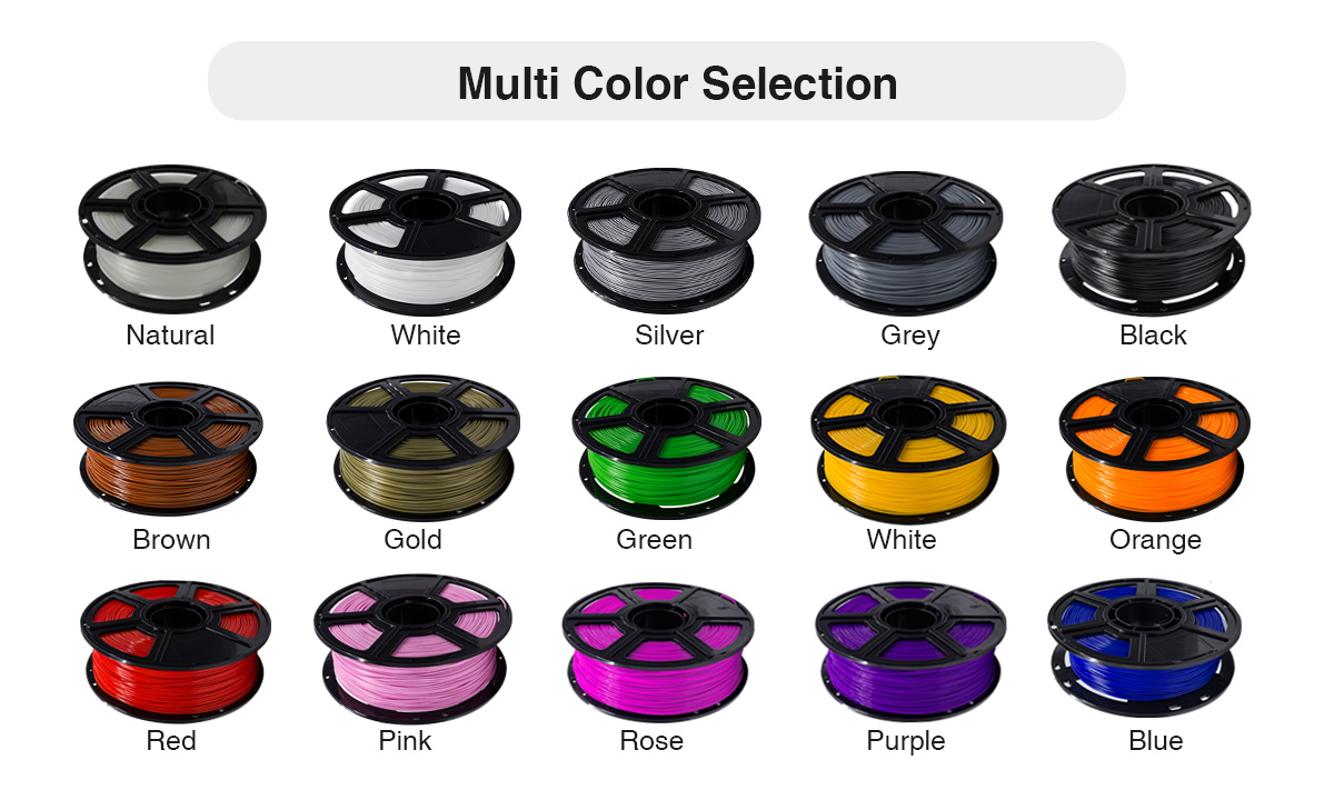 Sélection multicolore du filament d'impression 3D flashforge pla | Flashforgeshop