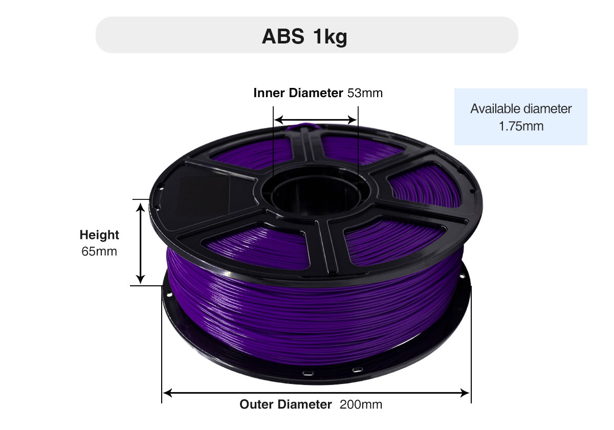 Diamètre du filament d'impression 3D Flashforge ABS |  Flashforgeshop