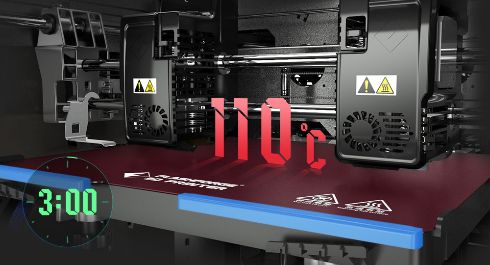 Fast heating of build platform | creator 3 pro FDM 3D printer