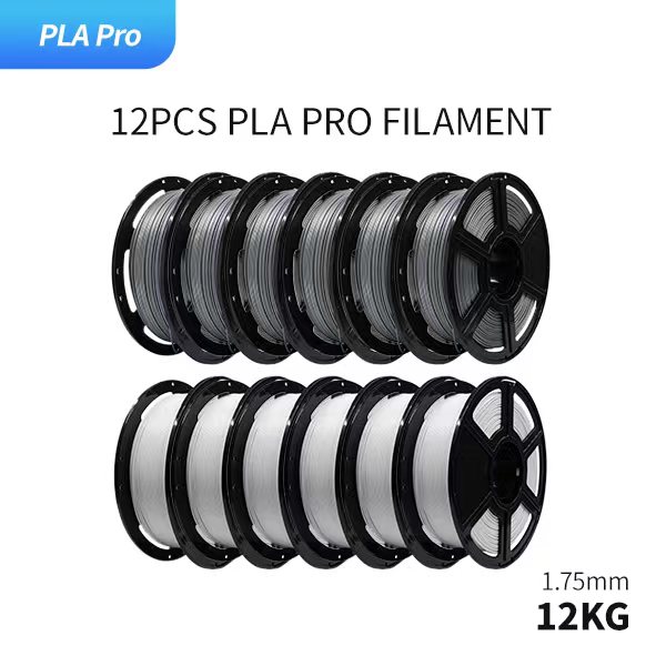 Flashforge PLA Pro Filament 1.75mm 1KG Spool 12pcs Bundle