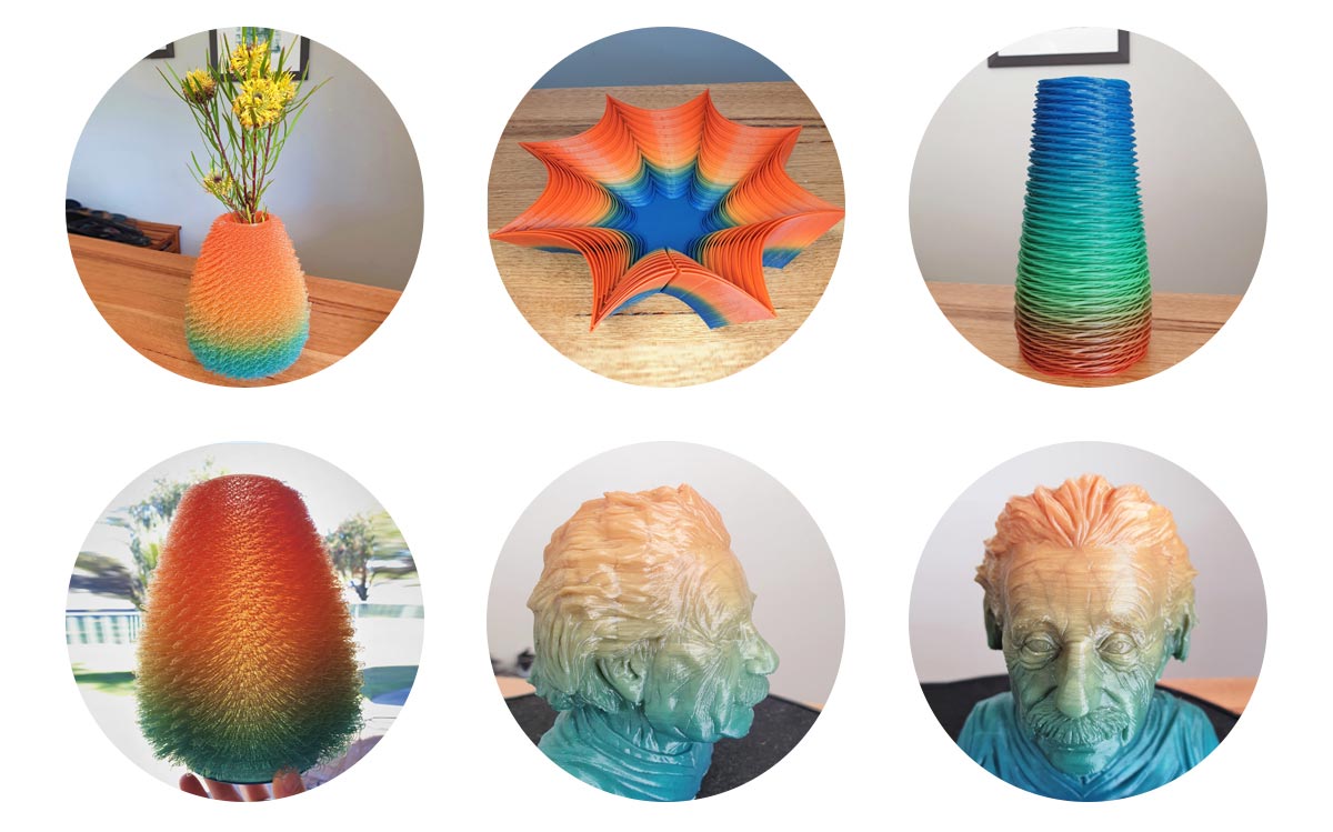 multicolor pla filament model display | Flashforgeshop