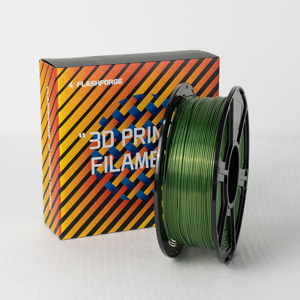 Flashforge PLA Silk Filament 1.75mm 1KG Spool - Green