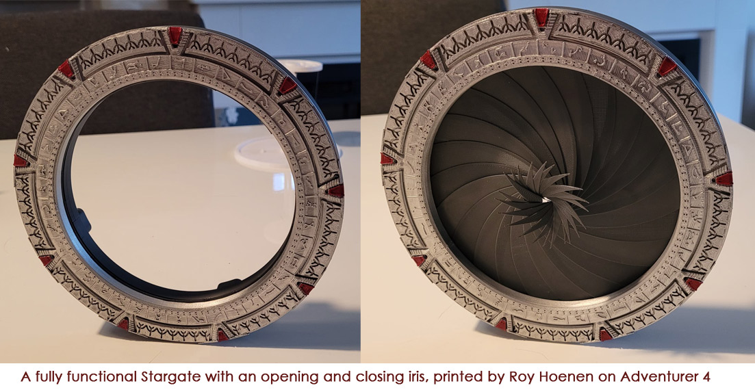 3D Printed Stargate by Adventurer 4 users  | Flashforgeshop