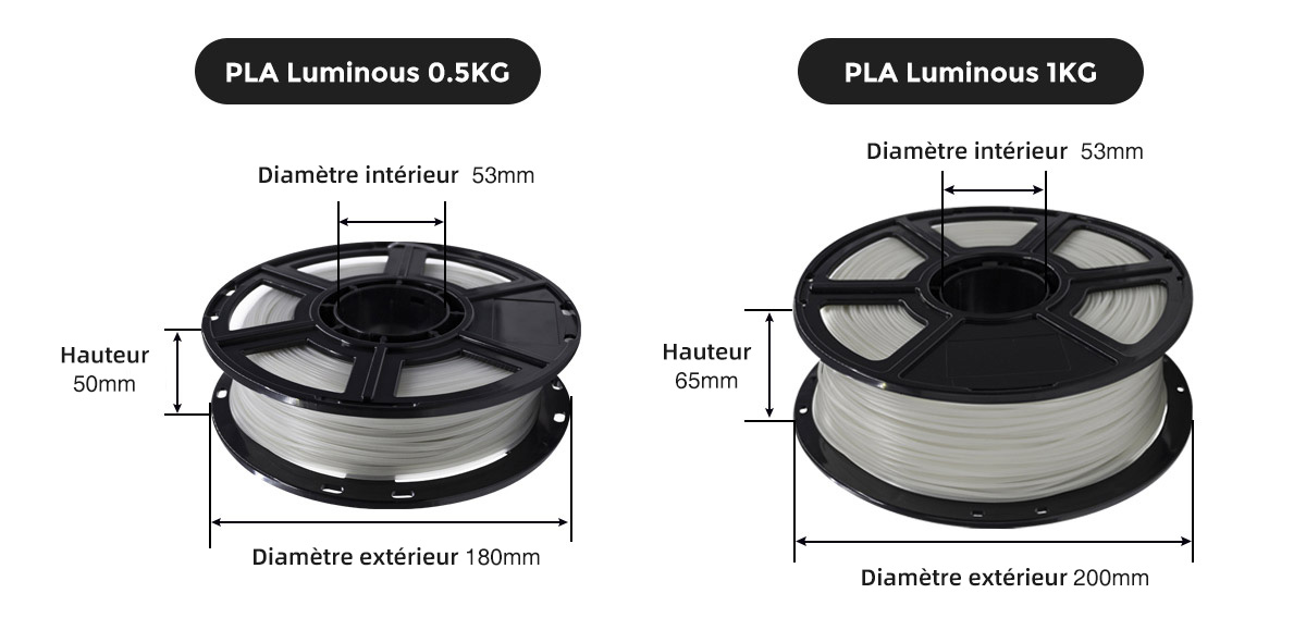 PLA Luminous Filament Diameter