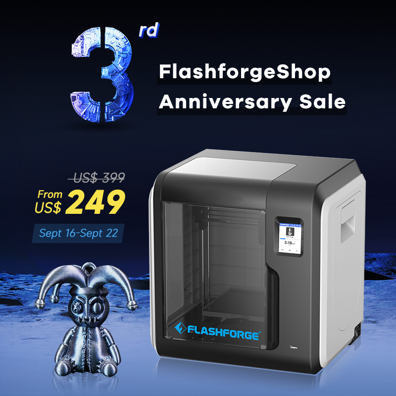 Flashforge Adventurer 3 Lite 3D Printer Leveling Free Super Cost-effective for Family Use