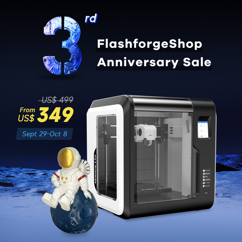 Flashforge Adventurer 3 Pro 3D Printer Self-leveling 240℃ & 265℃ Nozzle Bundle