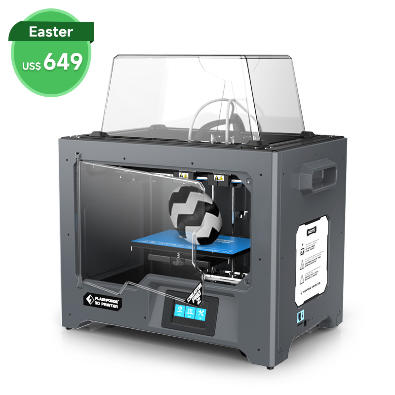 Flashforge Creator Pro 2 3D Printer Independent Dual Extruder Offers Higher Productivity and More Possibilities