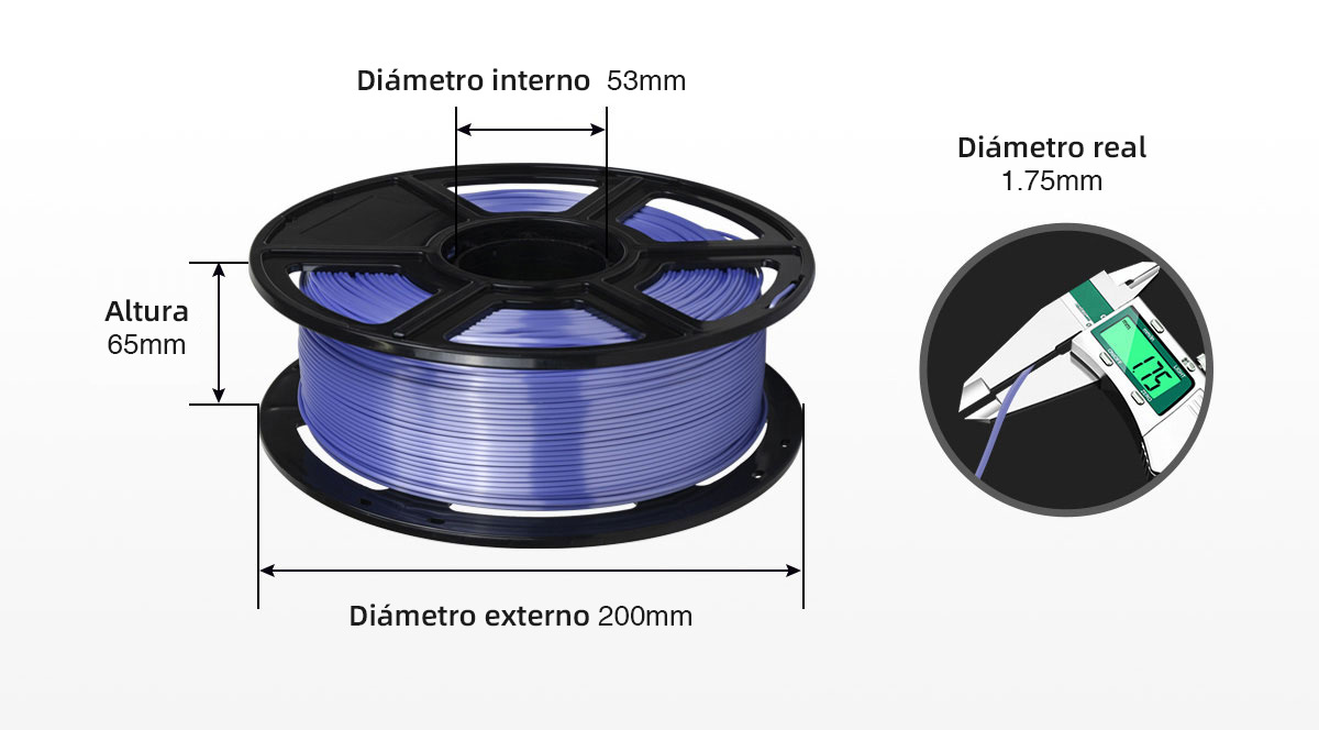 Filamento PLA Silk Diámetro