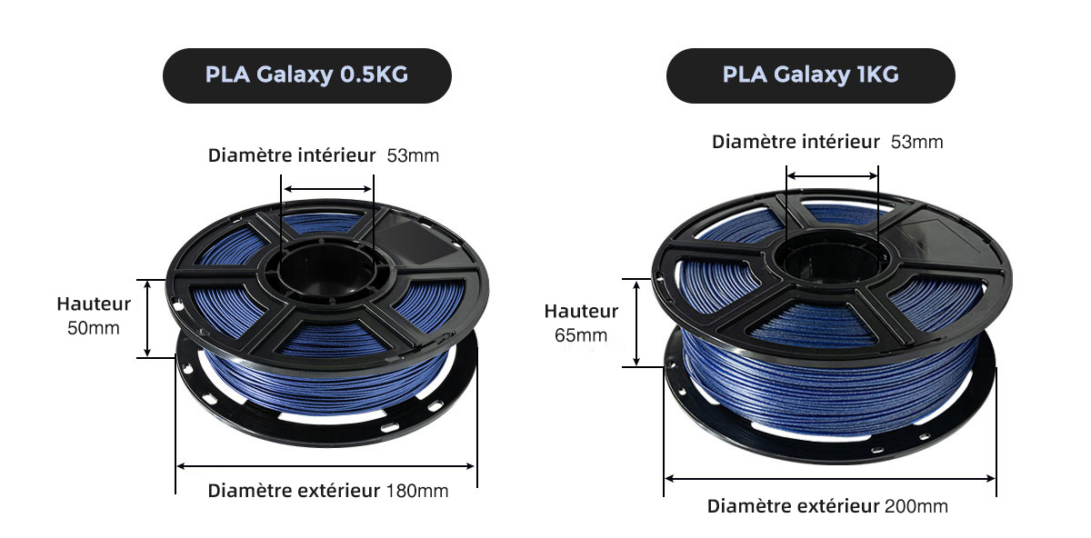 Filament PLA Galaxy Diameter